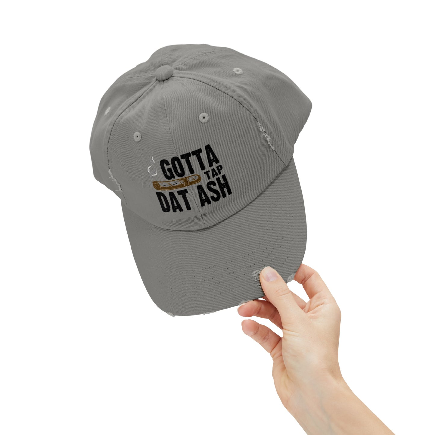 "Tap that Ash" Unisex Distressed Cap