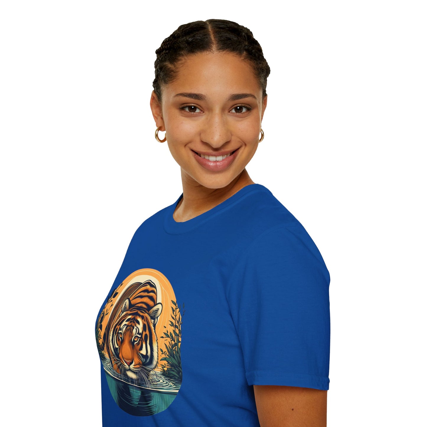 Tiger Wading Unisex Softstyle T-Shirt