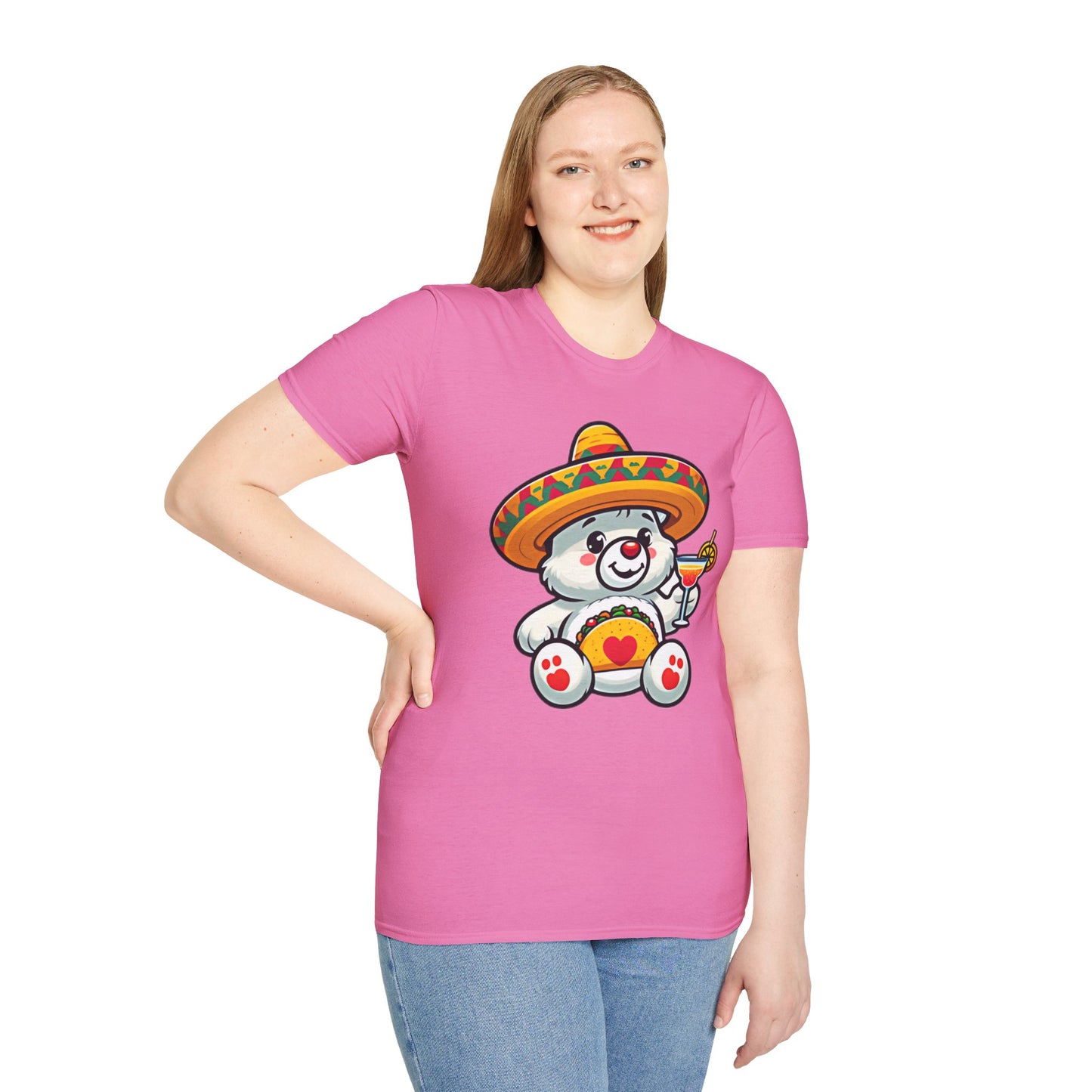 Fiesta Bear Unisex Softstyle T-Shirt