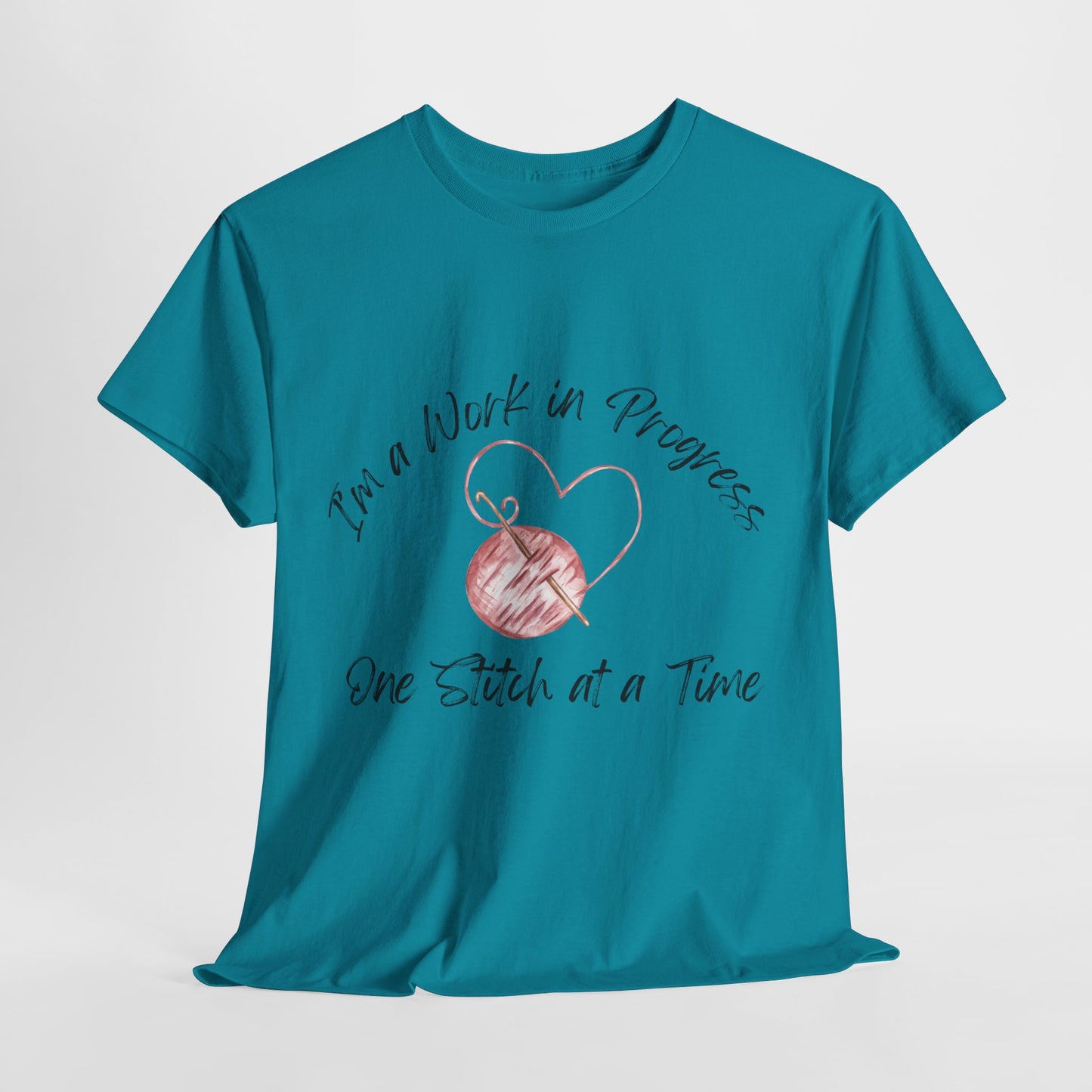 "WIP, One Stitch at a Time" Unisex Heavy Cotton Tee