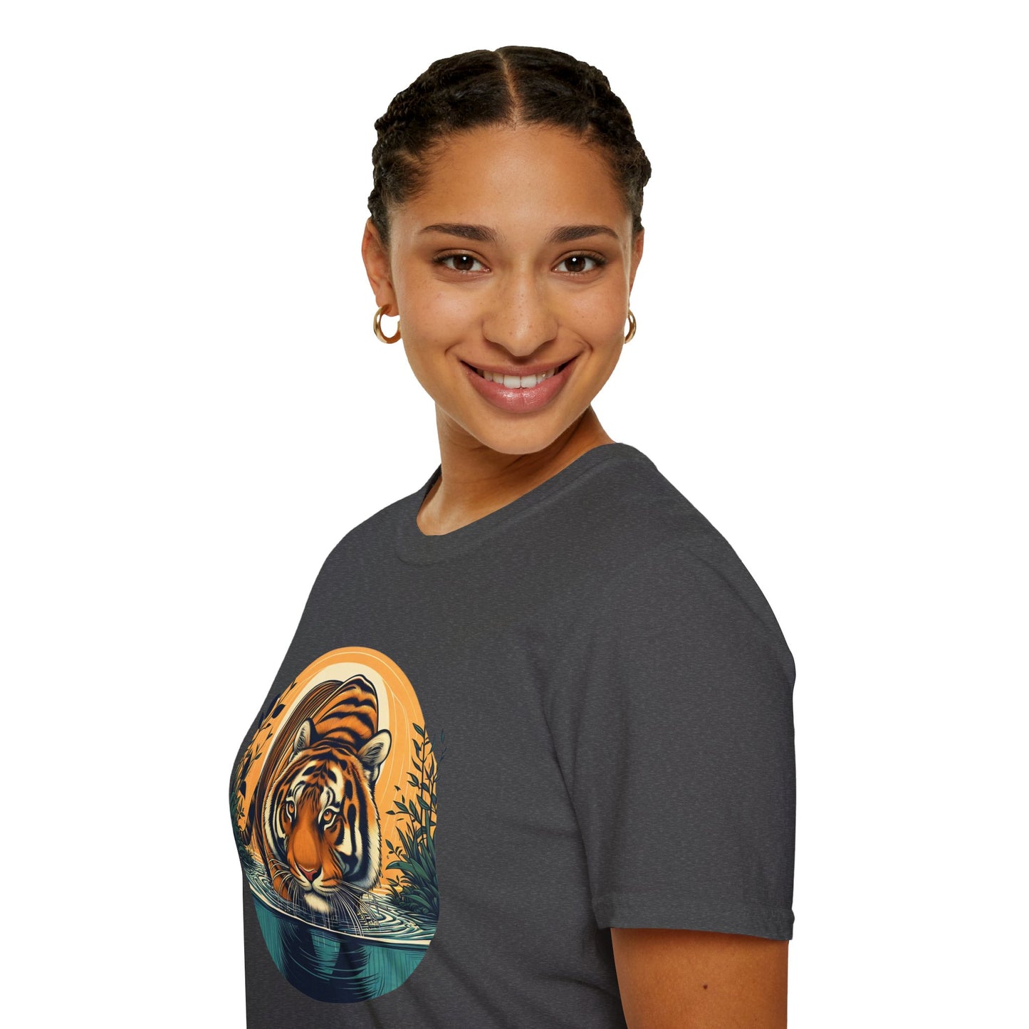 Tiger Wading Unisex Softstyle T-Shirt