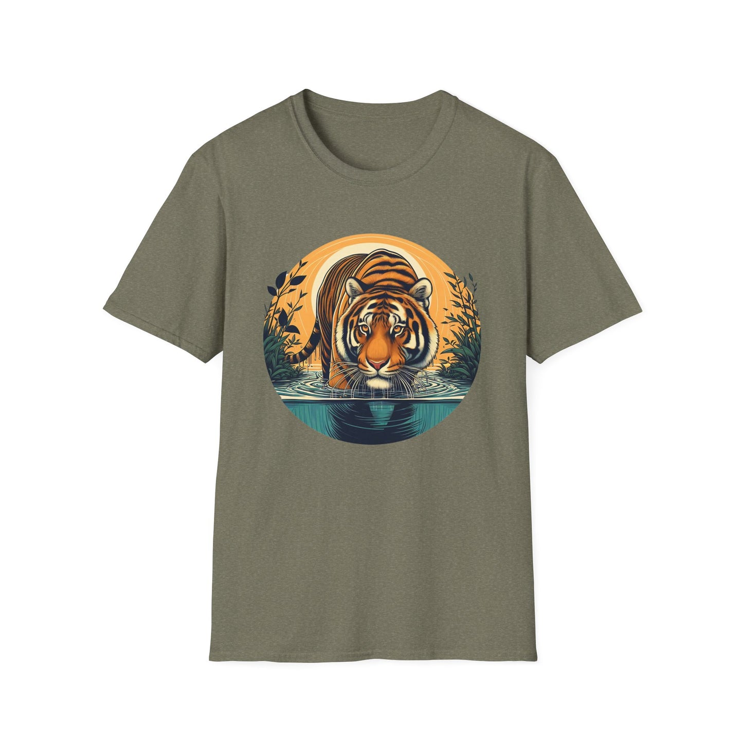 Tiger Wading Unisex Softstyle T-Shirt