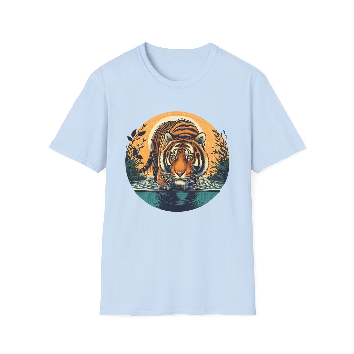 Tiger Wading Unisex Softstyle T-Shirt