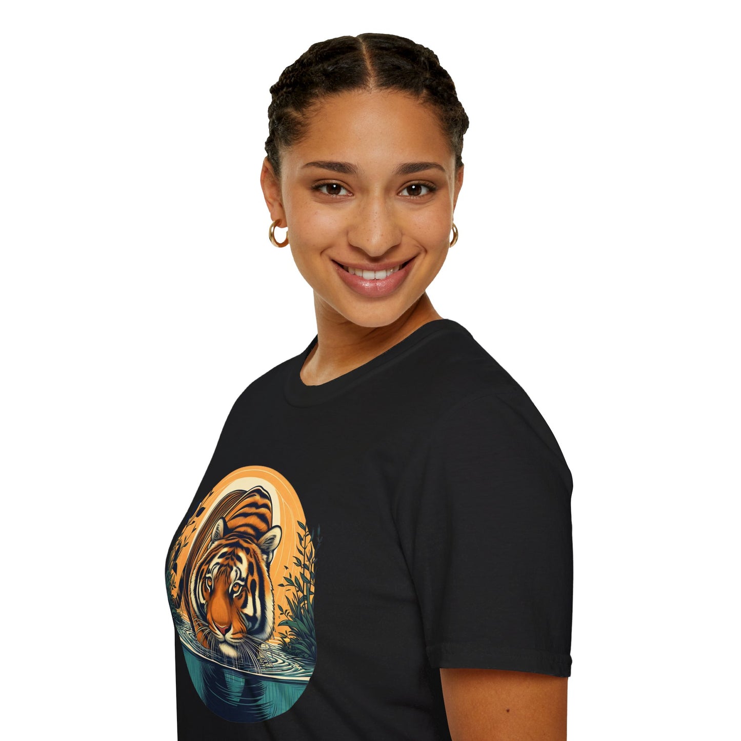 Tiger Wading Unisex Softstyle T-Shirt