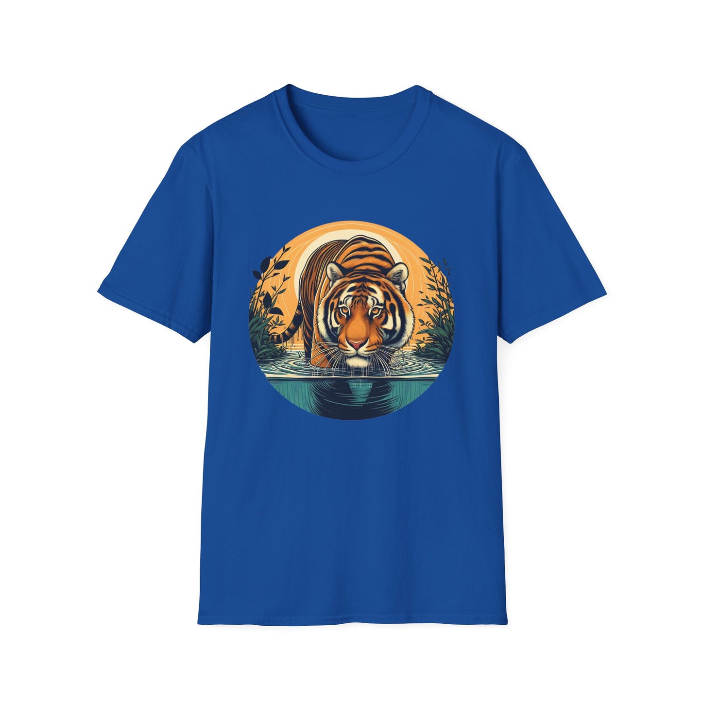 Tiger Wading Unisex Softstyle T-Shirt