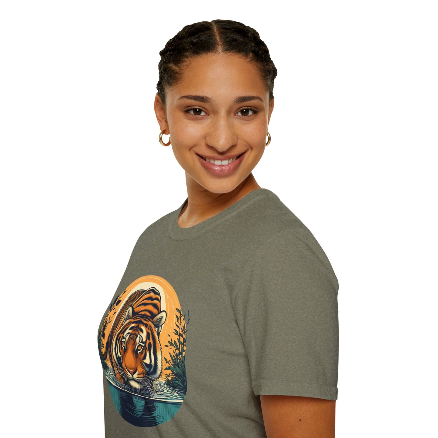 Tiger Wading Unisex Softstyle T-Shirt