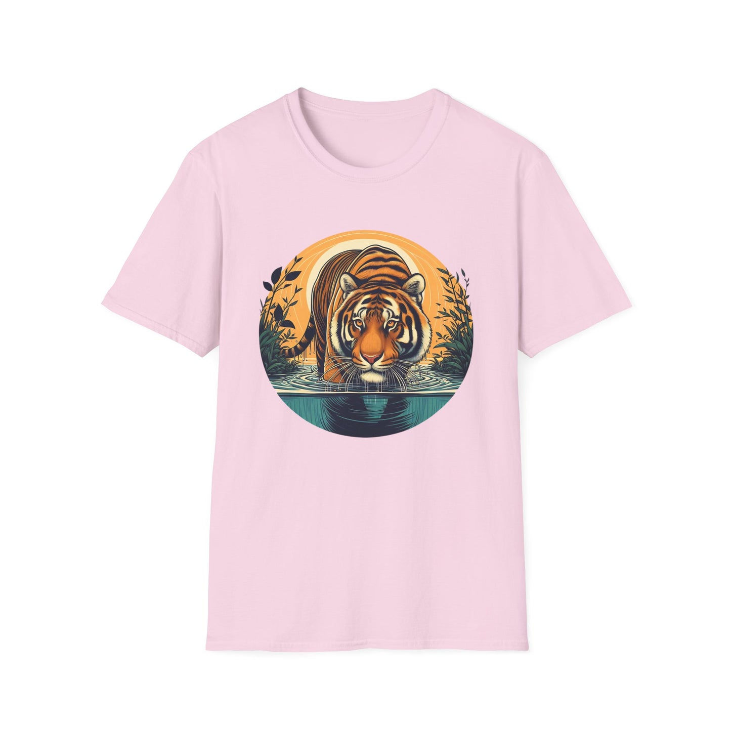 Tiger Wading Unisex Softstyle T-Shirt