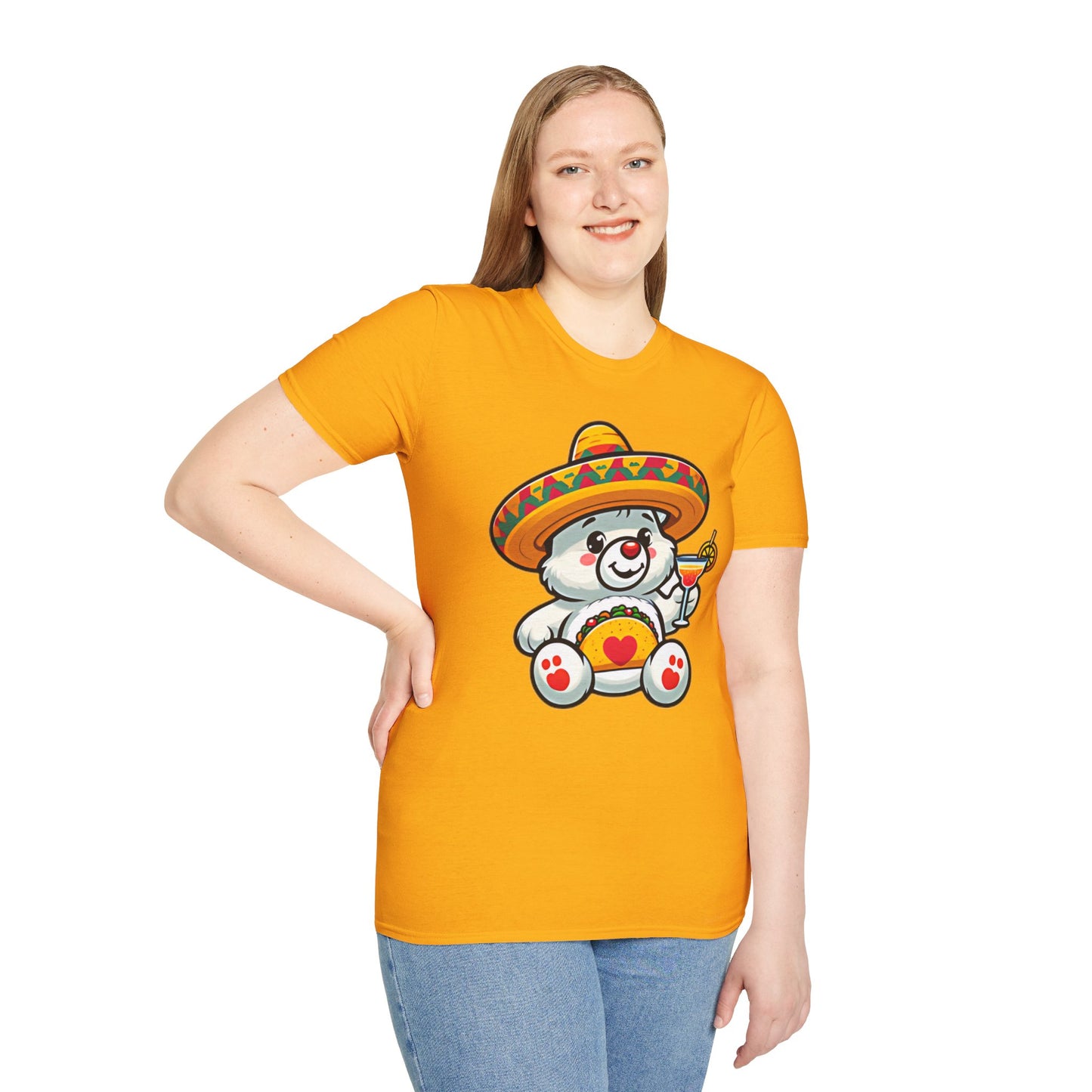 Fiesta Bear Unisex Softstyle T-Shirt