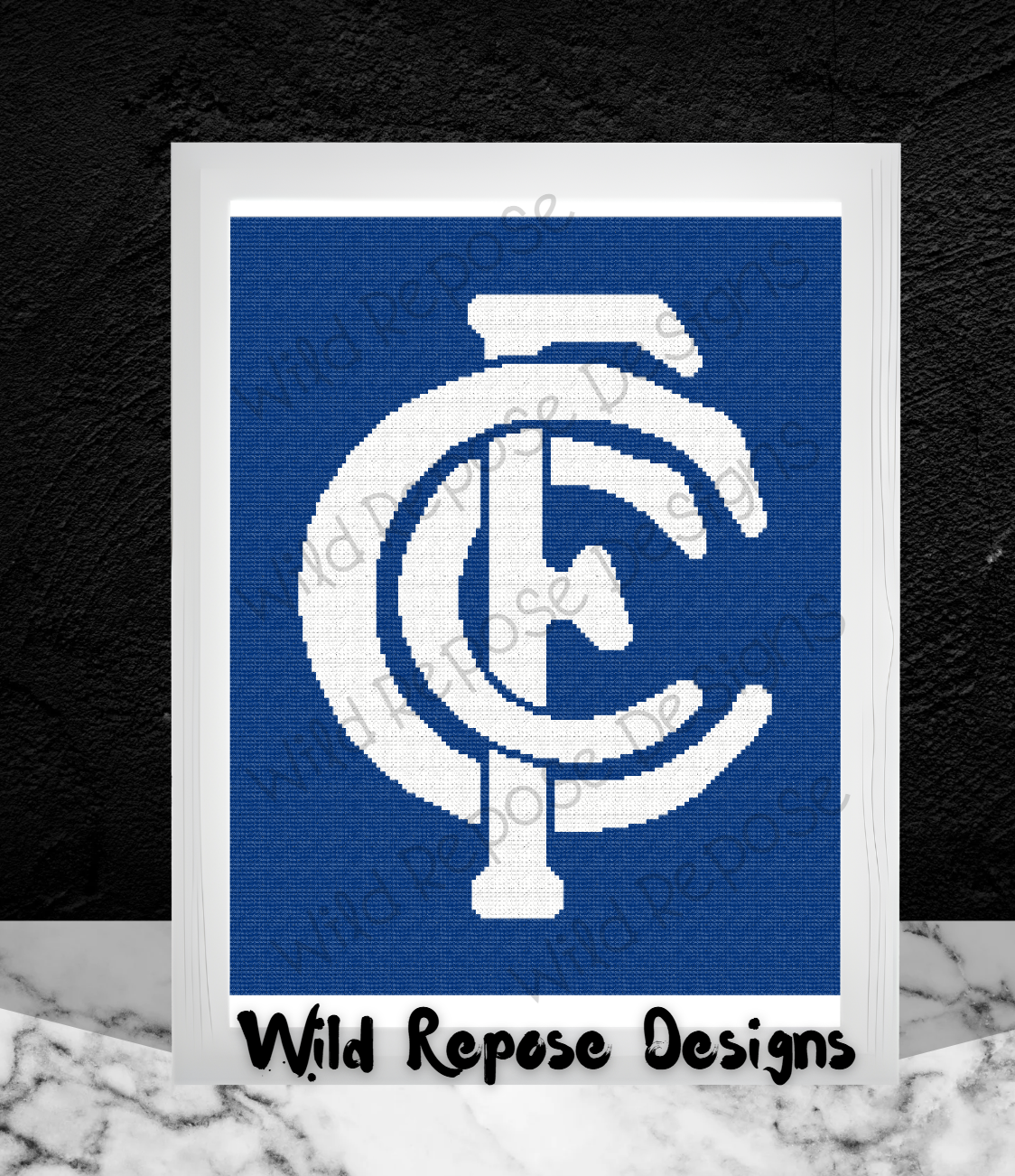 Carlton Football Club Crochet Pattern 150x180