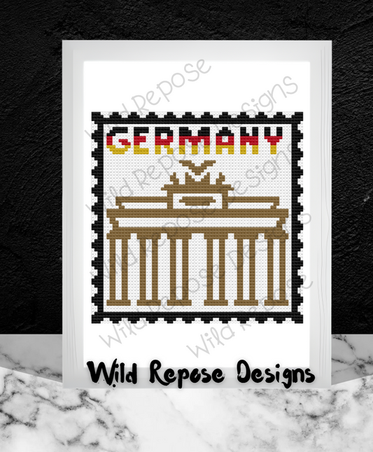 GERMANY STAMP Crochet Pattern 70X70 SC & C2C