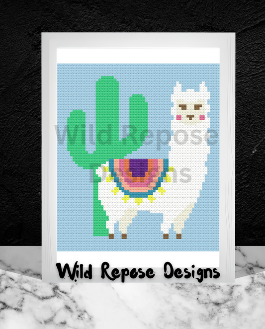 Llama C2C Crochet Pattern 63 x 73