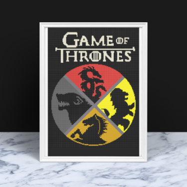 Game Of Thrones GOT Circle Sigil crochet pattern 168x202