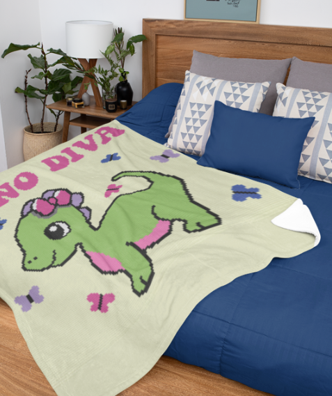 DINO DIVA Crochet Pattern 150x160