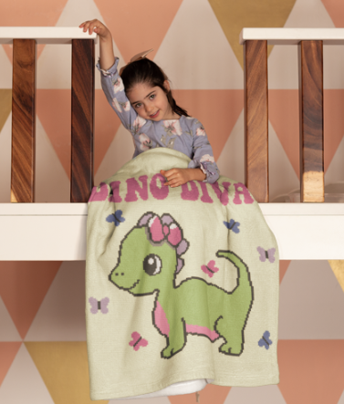 DINO DIVA Crochet Pattern 150x160