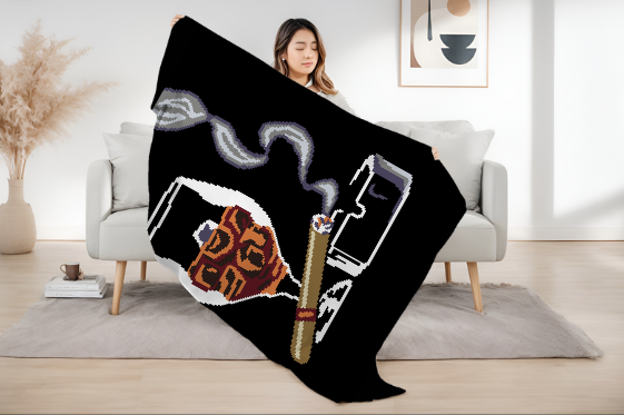 SMOKE and DRINK Crochet Pattern 180x200