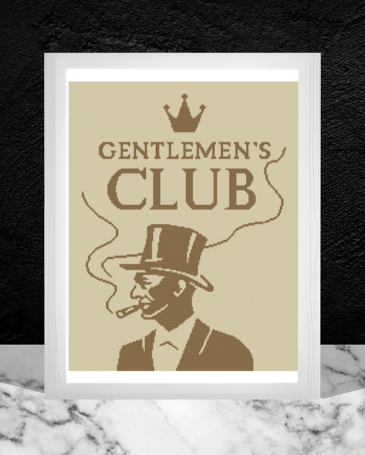 GENTLEMEN'S CLUB Graphghan Pattern Single Crochet 190x240