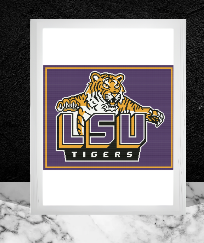 LSU TIGER Crochet Pattern 240X192