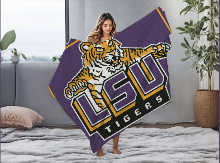 LSU TIGER Crochet Pattern 240X192