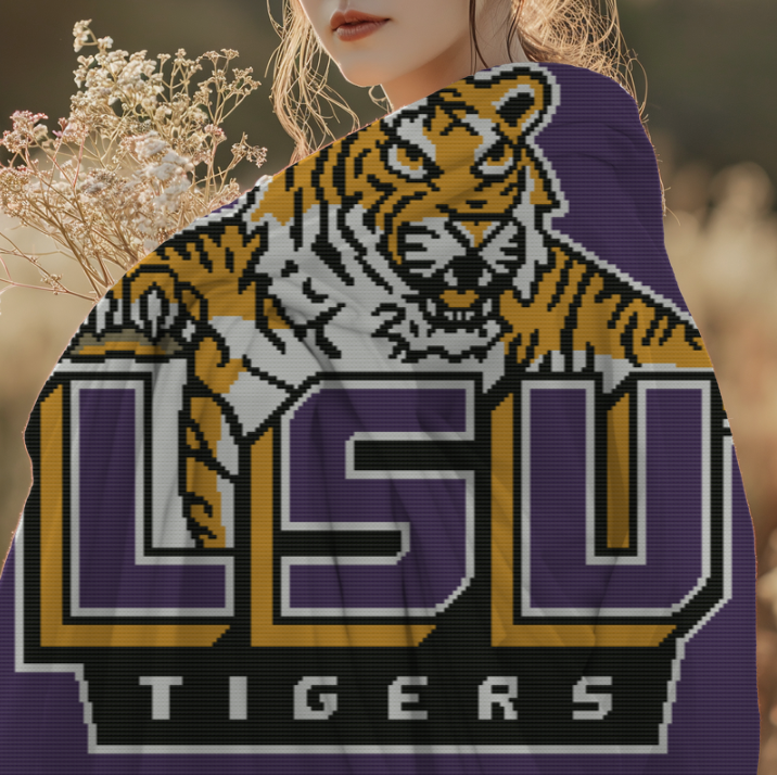 LSU TIGER Crochet Pattern 240X192