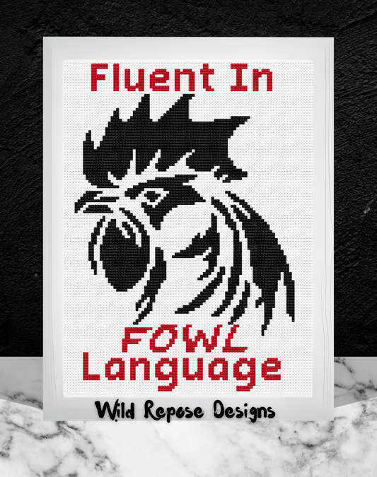 Fowl Language Crochet Pattern C2C 96 x 120