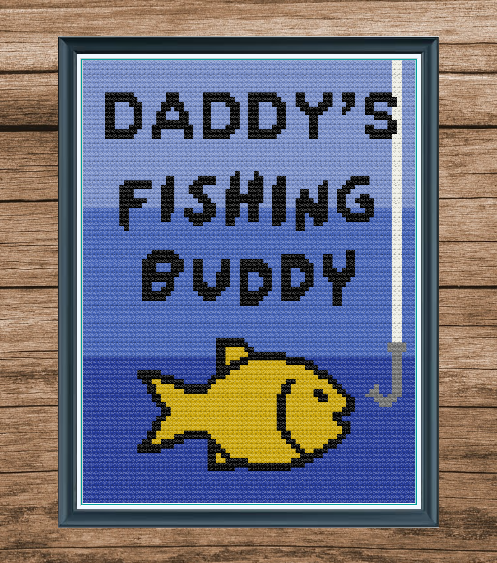 Dad's Fishing Buddy Crochet Pattern C2C 72 x 96