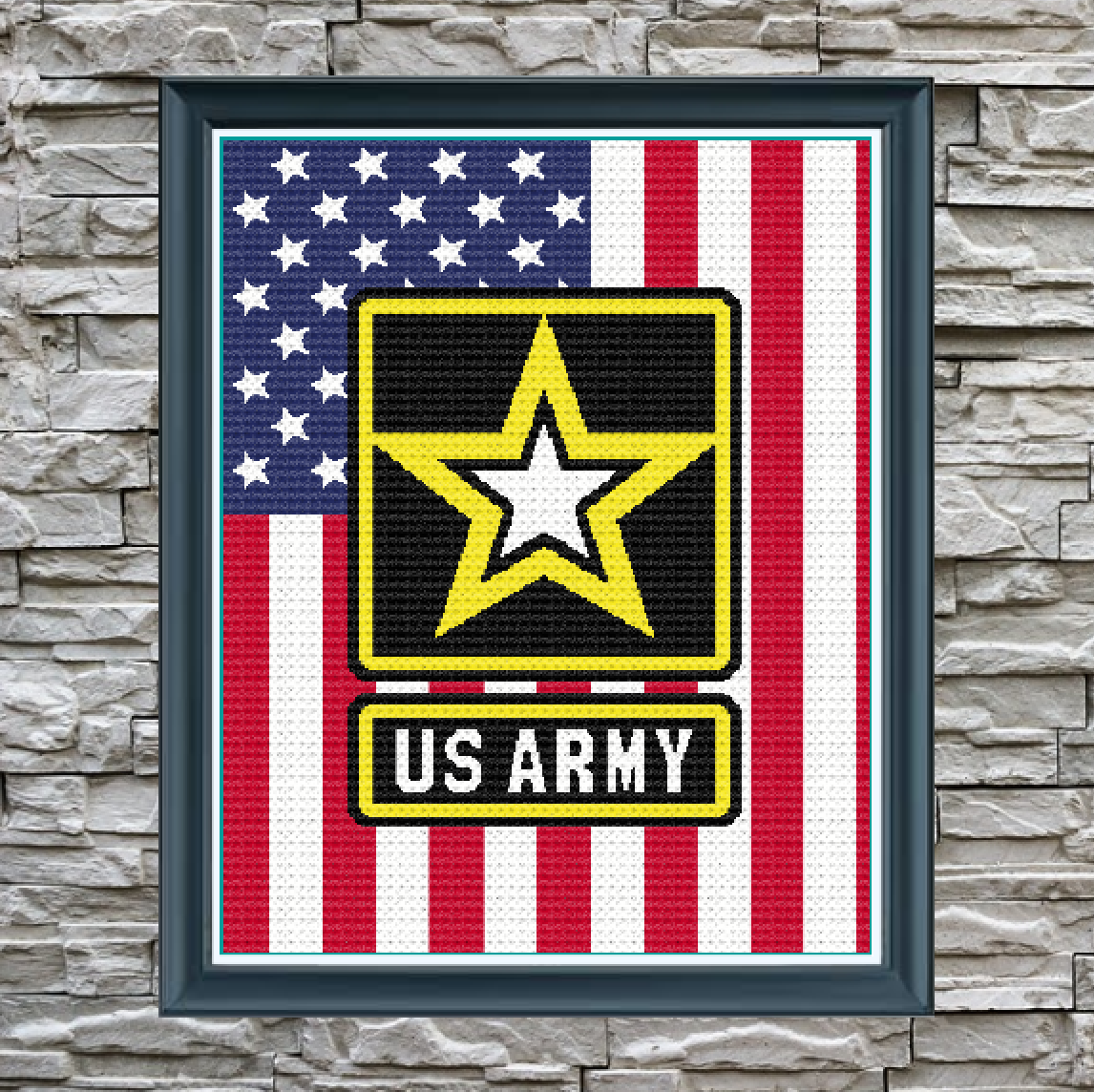 Army Badge Flag Crochet Pattern 280 x 352