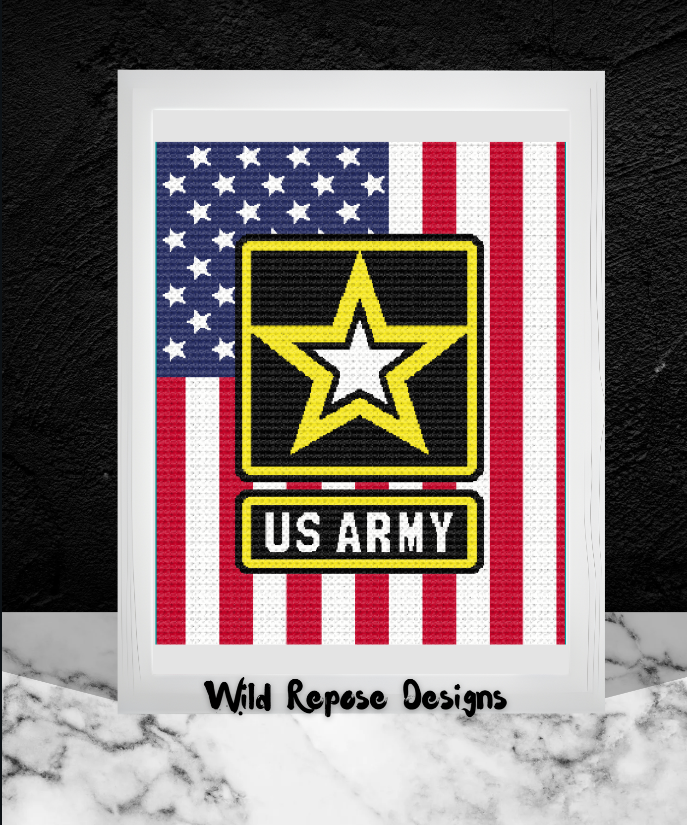 Army Badge Flag Crochet Pattern 280 x 352