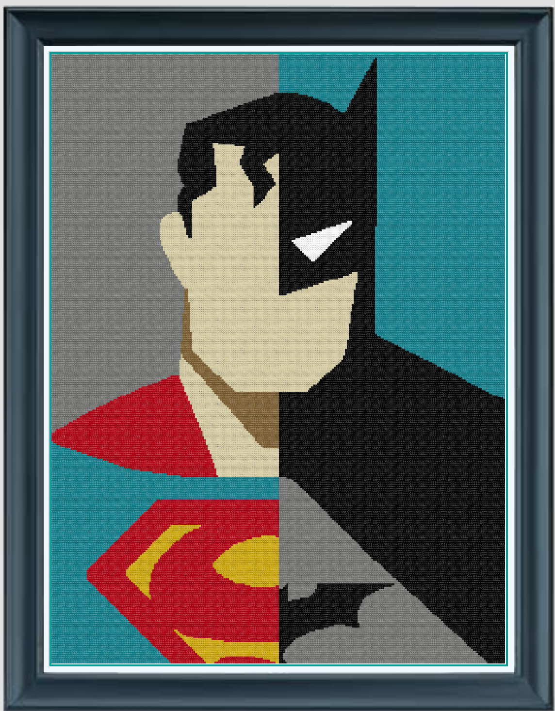 Superman Batman Divided Crochet Pattern 256 x 344