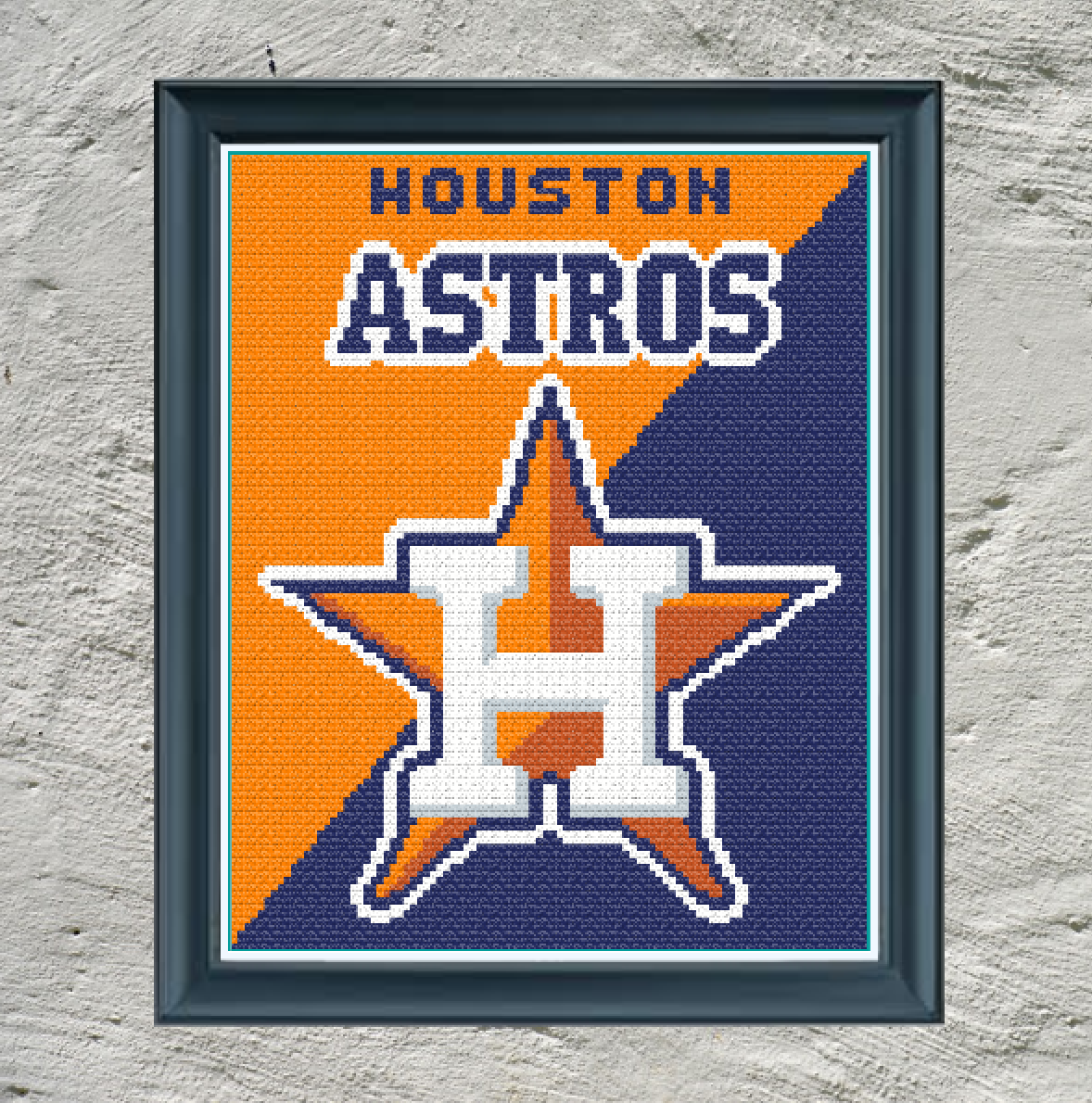 Houston Astros Crochet Pattern C2C 96x120