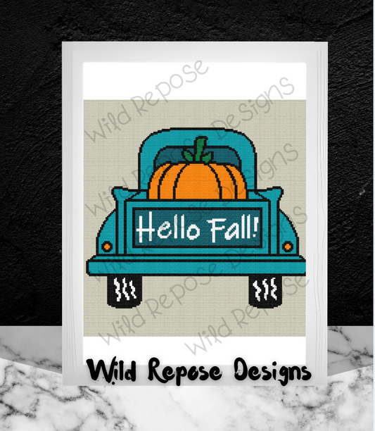 Fall Truck with Pumpkin Crochet Pattern 170x170