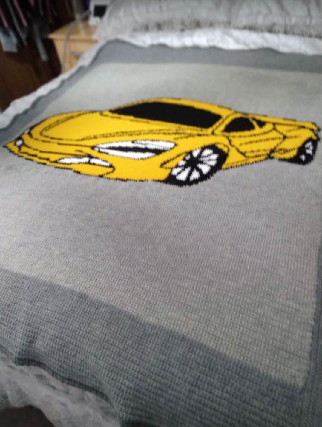 Sports Car McLaren Crochet Pattern 180x140