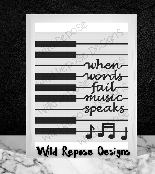 MUSIC SPEAKS Crochet Pattern 180x200