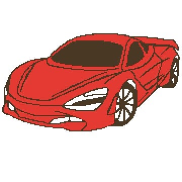 Sports Car McLaren Crochet Pattern 180x140