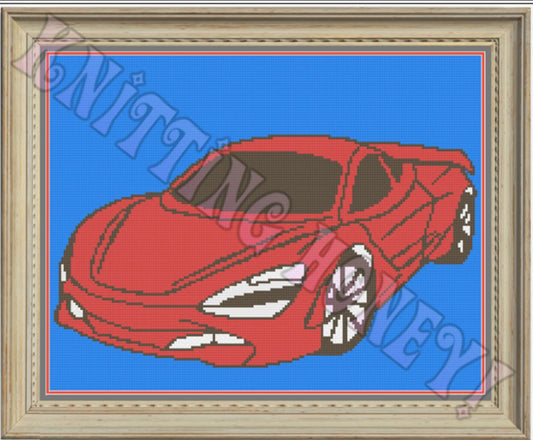 Sports Car McLaren Crochet Pattern 180x140