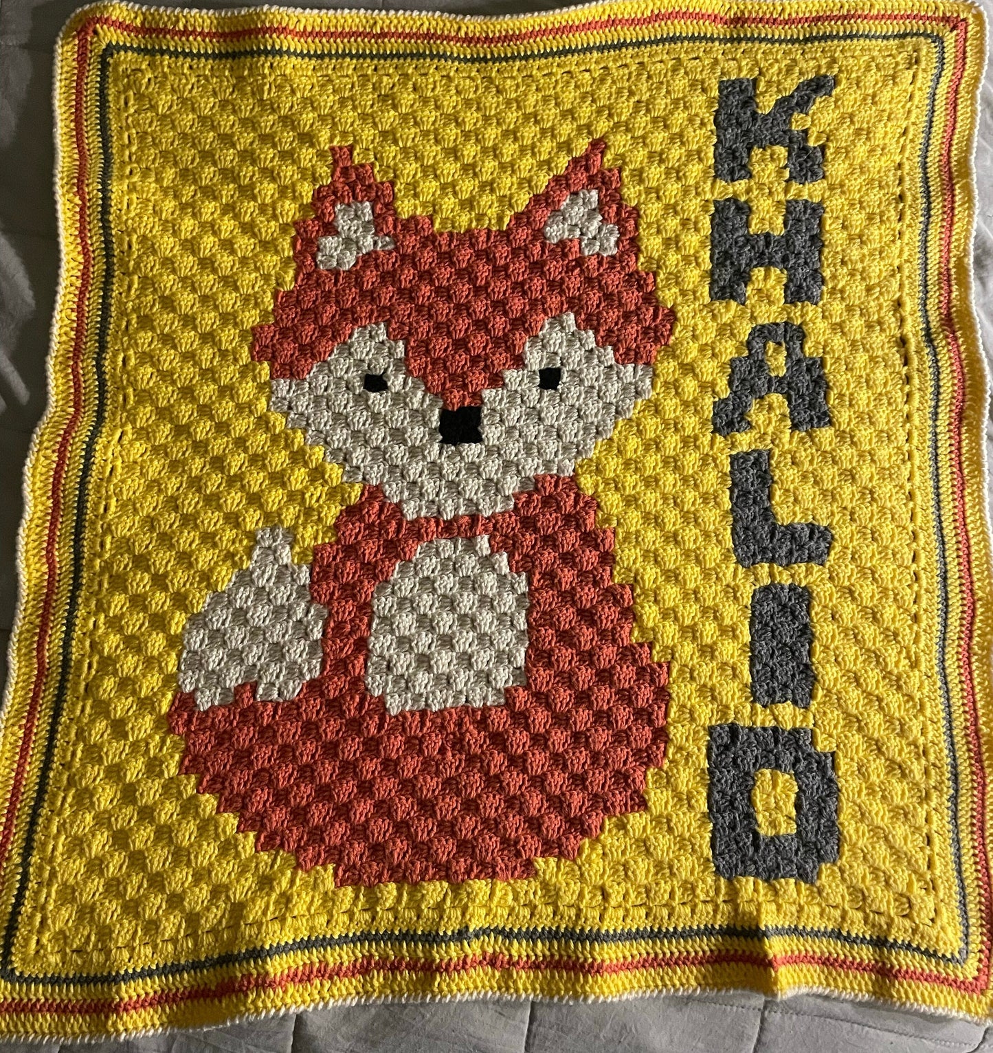 FOX C2C Personalized Baby Blanket