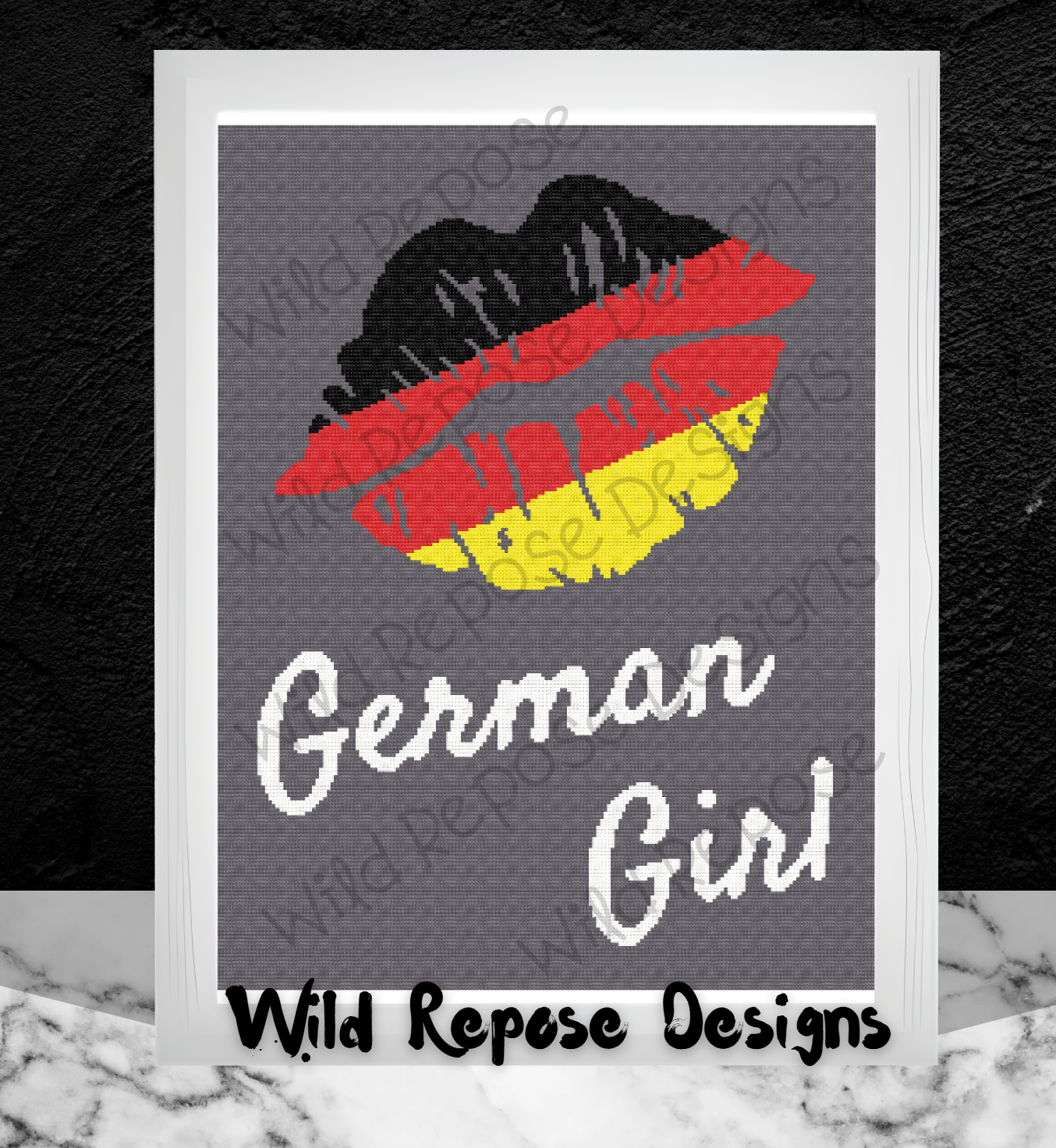 Lips Germany Crochet Pattern 192x240