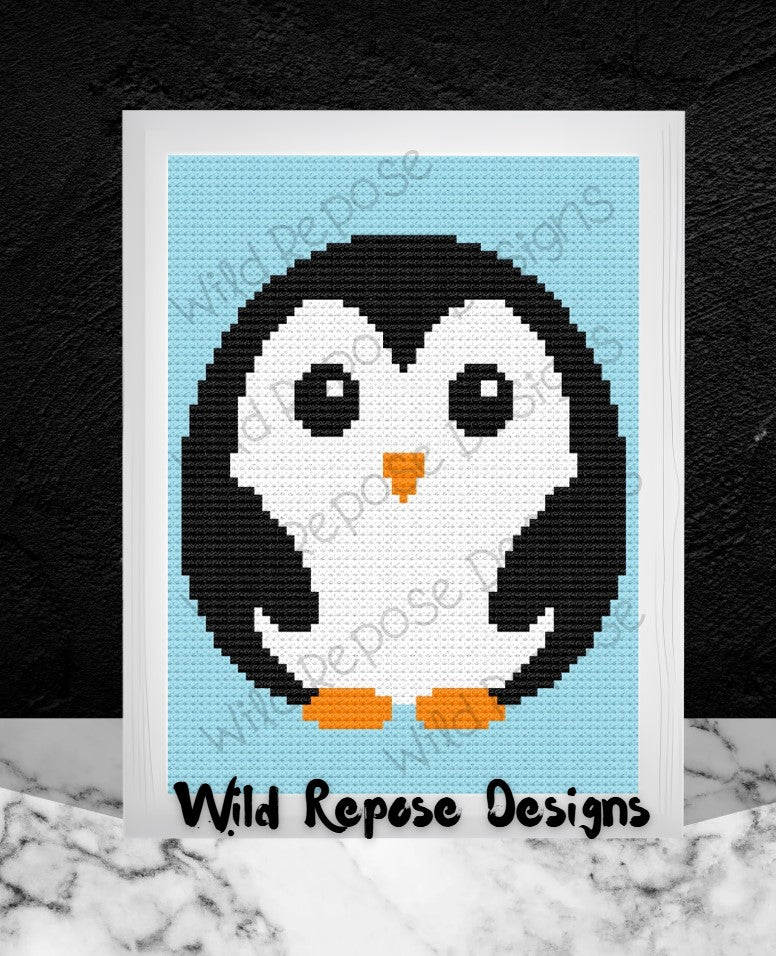 Penguin Round Pattern C2C 60 X 80