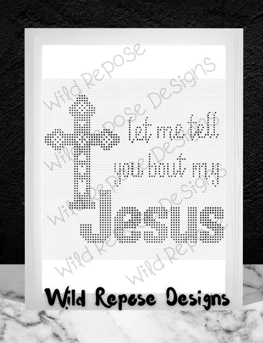 Tell You About Jesus Bobble Crochet Pattern 150 x 150