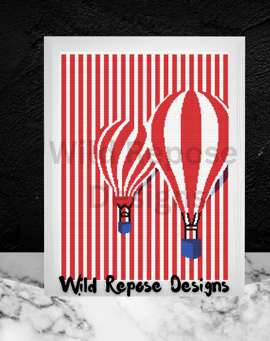 Hot Air Balloon Stripes Crochet Pattern 192x240