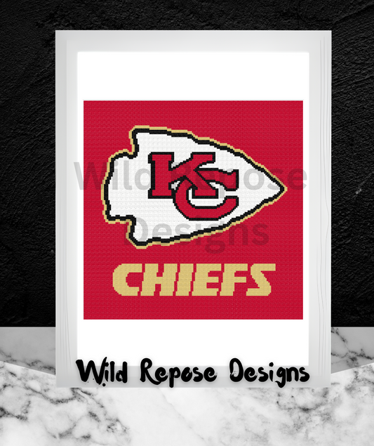 KC Chiefs Name and Logo Crochet Pattern 150x150