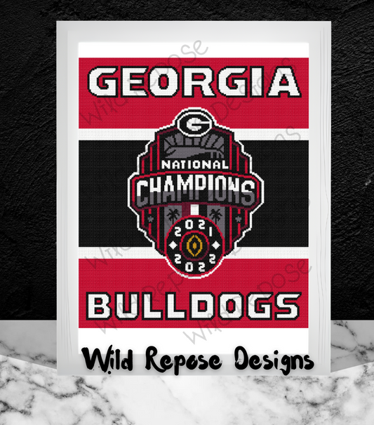 Georgia Bulldogs Crochet Pattern 200x230