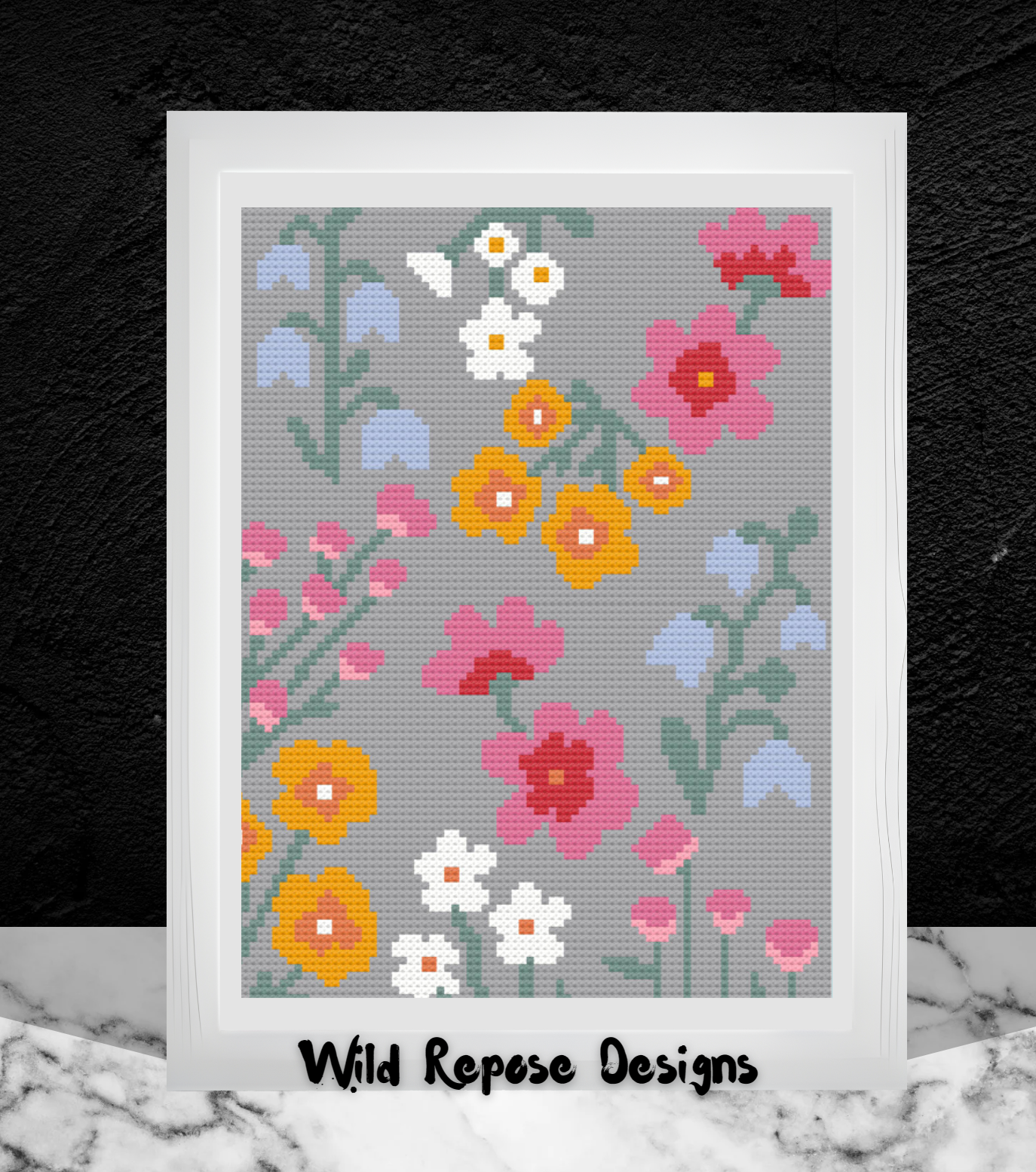 Wildflowers Crochet Pattern C2C 80 x 108